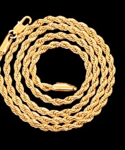 Collar Cadena de Cuerda Oro 18K Mujer Hombre