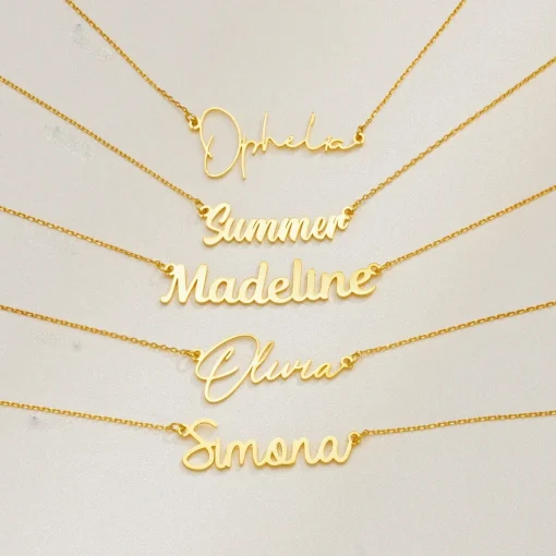 Collar colgante con nombre personalizado para mujer