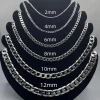 Collar de cadena eslabones para hombre de plata 25,4 cm