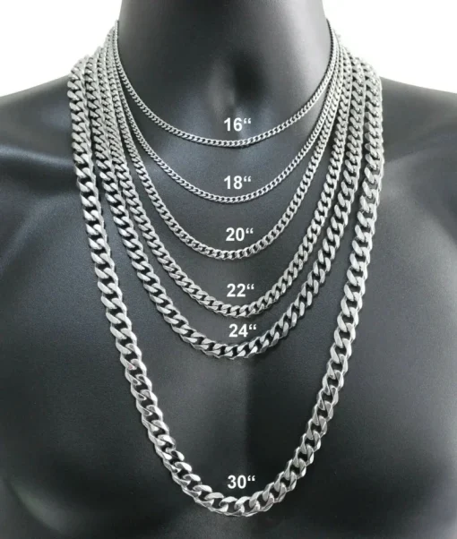 Collar de plata de ley 925 para hombre