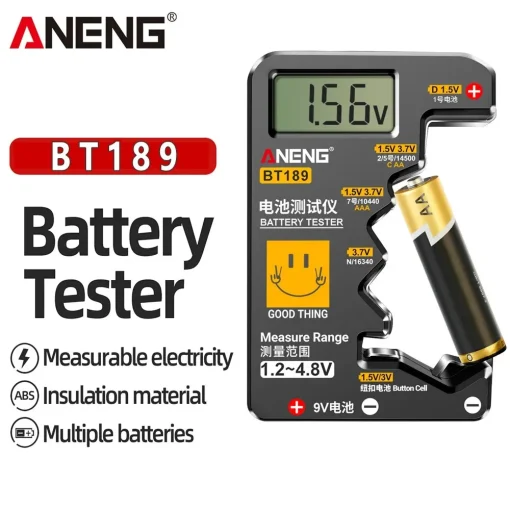 Comprobador de baterías universal LCD