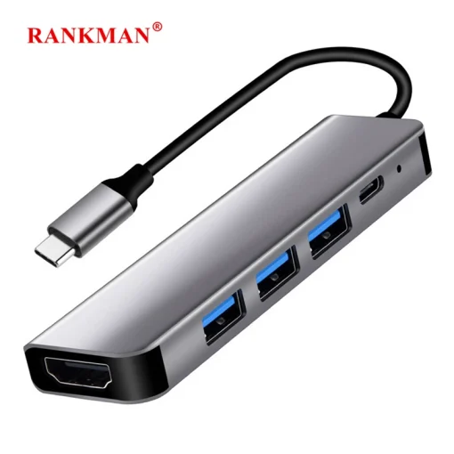 Concentrador USB C a HDMI 4K, USB 3.0 2.0