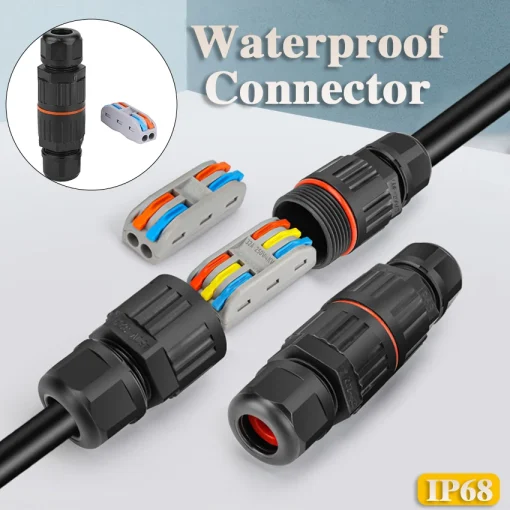 Conector impermeable IP68 de unión rápida sin soldadura