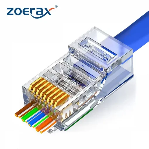 Conectores RJ45 ZoeRax para Cat5e Cat6