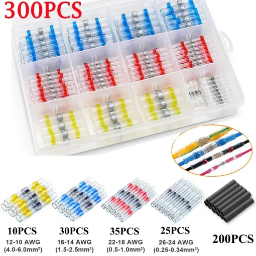 Conectores de cable de soldadura sellados en caja 300pcs