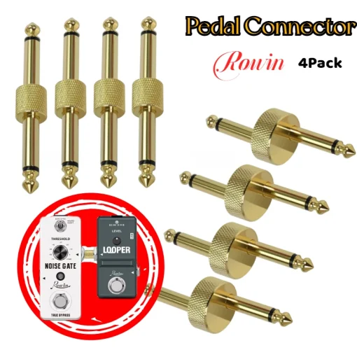 Conectores para pedal de guitarra Rowin, 4 piezas