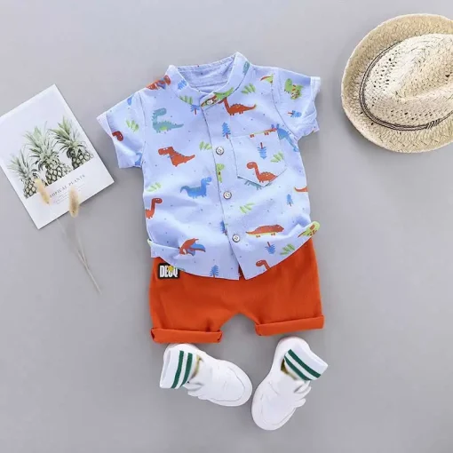 Conjunto 2 Piezas Niños Infantes Dinosaurio Estampado