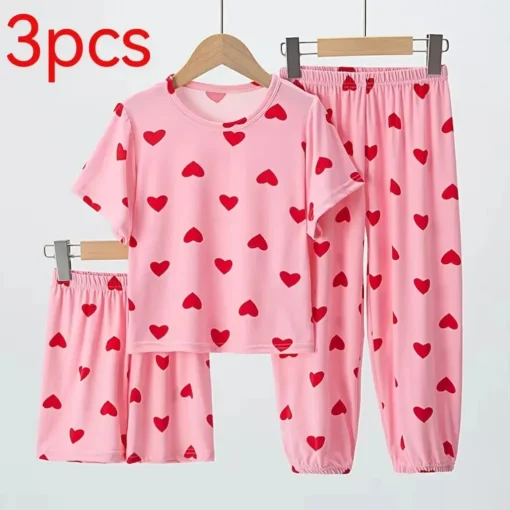 Conjunto cómodo pijama manga corta