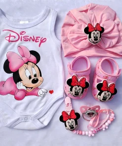 Conjunto de Calcetines y Gorro de Algodón Minnie