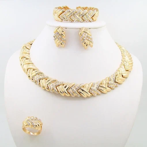 Conjunto de Joyería de Cristal de Moda para Mujer