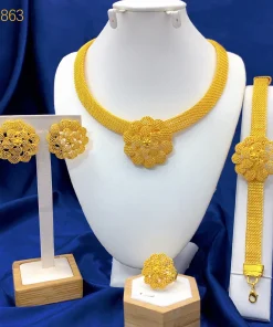 Conjunto de joyas chapadas en oro de 24 quilates ANIID Dubai