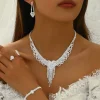 Conjunto de joyas de cadena de garra para mujer