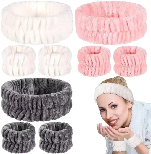 Conjunto de muñequeras para lavado facial