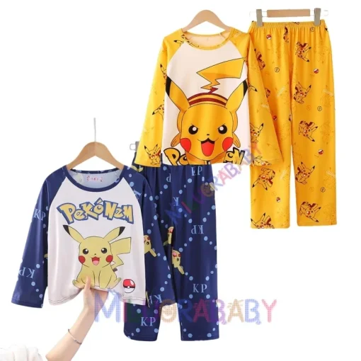 Conjunto de pijamas infantiles de dibujos animados para primavera y otoño