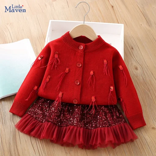 Conjunto de ropa de boutique Little Maven para niñas