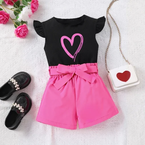 Conjunto de ropa de verano para niñas, 2 uds