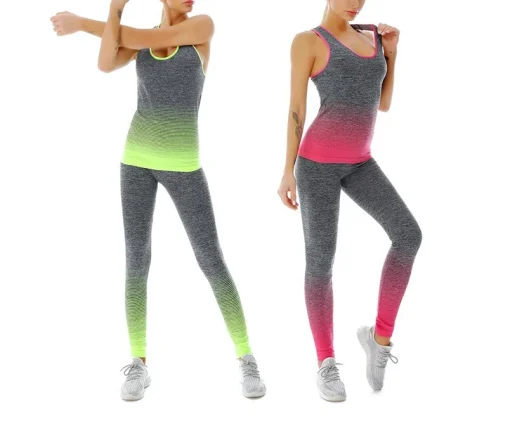 Conjunto deportivo de fitness para mujer, chaleco elástico