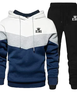 Conjunto deportivo de sudadera con capucha y pantalones de chándal para hombre