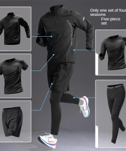 Conjunto deportivo para hombre, secado rápido, otoño, entrenamiento