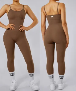 Conjunto deportivo para mujer sin mangas, mono de una pieza