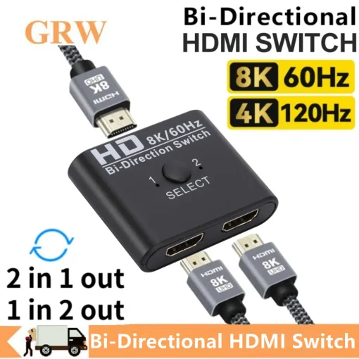 Conmutador divisor compatible con HDMI de 8K 60Hz