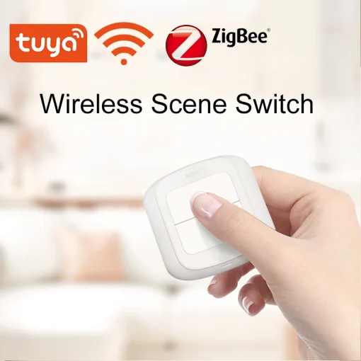 Control de escena interruptor remoto de 2 bandas Zigbee Wifi