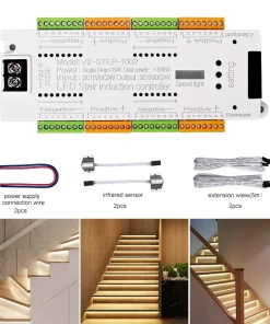 Controlador De Sensor De Movimiento LED Para Escalera V2 32