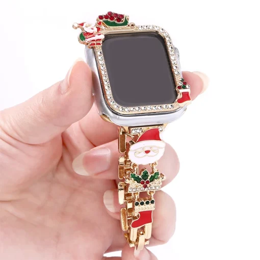 Correa de regalo Navidad y funda protectora para Apple Watch 45mm, 41m