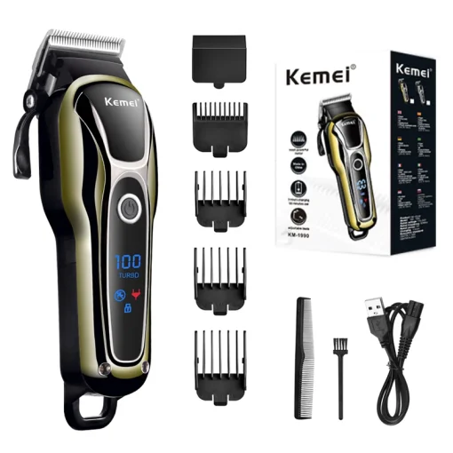 Cortadora de cabello profesional recargable Kemei