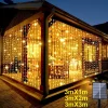 Cortina de luz LED Solar Exterior