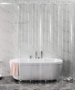 Cortinas de baño transparentes de plástico impermeables