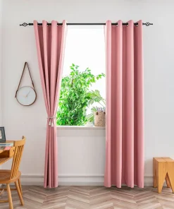 Cortinas opacas de 1 PC con forro de TPU negro