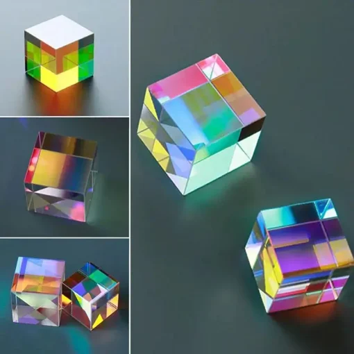 Cubo de luz de prisma de combinación de color de cristal óptico