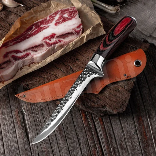 Cuchillo deshuesador de Chef de cocina de acero inoxidable hecho a mano