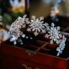 Diadema de lujo copo de nieve cristal flores