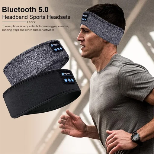 Diadema para dormir deportiva con auriculares inalámbricos Bluetooth