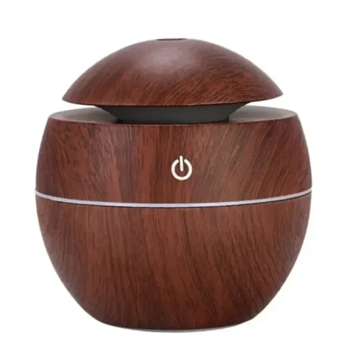 Difusor de aroma ultrasónico mini USB de grano de madera