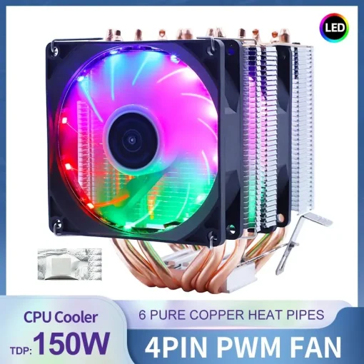 Disipador CPU RGB 6 Heatpipes Silencioso PWM