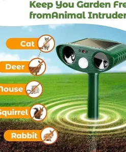 Disuasor solar ultrasónico para gatos y perros