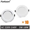 Downlight LED 10 unds Plateado Casa