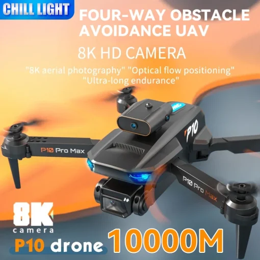 Dron P10 Pro MAX con cámara HD y Quadcopter RC doble plegable WiFi FPV