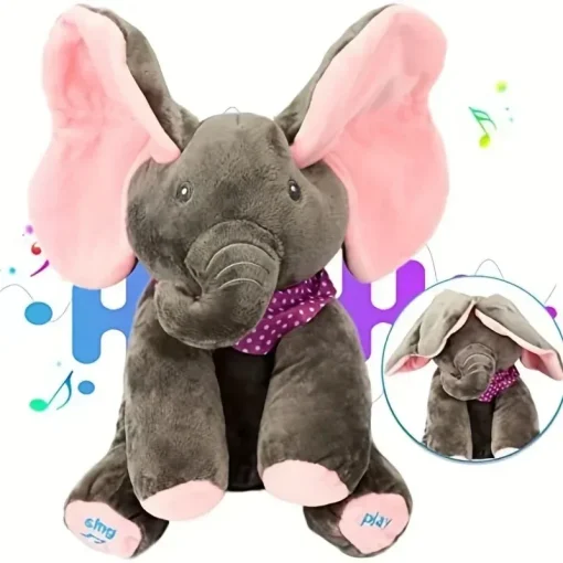 Elefante de peluche animado