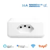 Enchufe inteligente de WiFi Tuya 16A estándar de Brasil