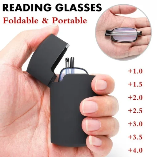 Estuche de regalo con gafas de lectura plegables +1,00 a +4,00 Anti luz azul