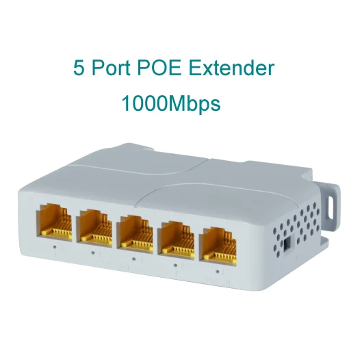 Extensor PoE Gigabit 5 puertos 90W