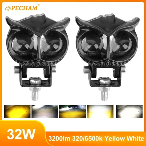 Faros de motocicleta de doble color 2 uds.