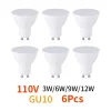 Foco LED 6 piezas AC110V GU10