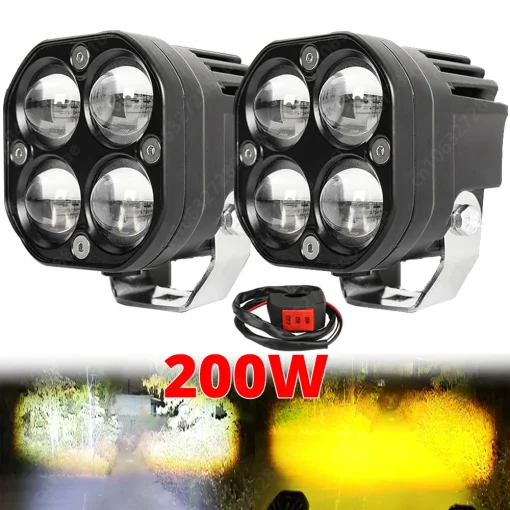 Focos LED Bicolor Superbrillantes de 3 Pulg., 200 W