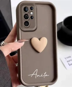 Funda corazón amor personalizada S23 S21