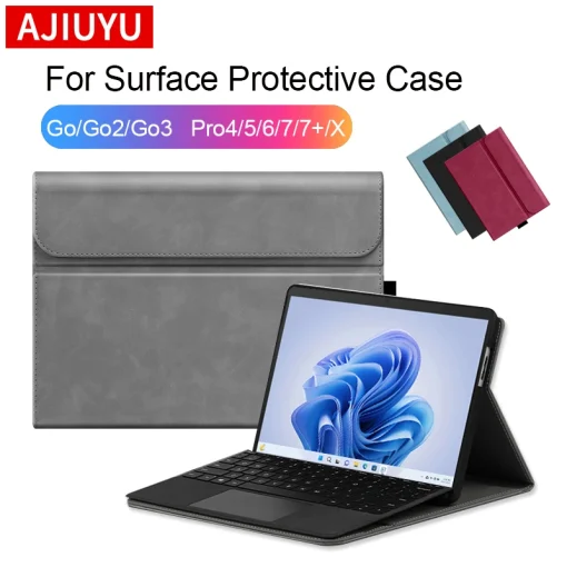 Funda de piel sintética AJIUYU para Microsoft Surface